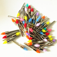 50 szt. Laboratorium dentystyczne nylonowe zatrzaski małe płaskie polerka szczotki profilaktyczne jednorazowe opieka stomatologiczna szczotka 2